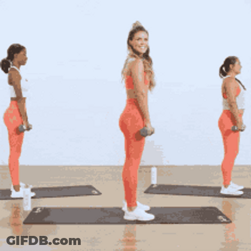 Women Doing Deadlift Exercise GIF