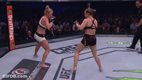 Women Fighting In Boxing Ring GIF