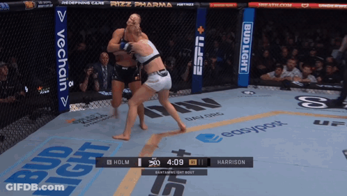 Women Fighting In Boxing Ring GIF