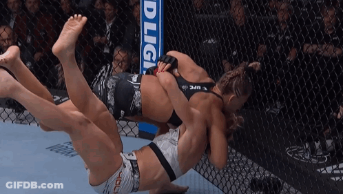 Women Fighting In UFC Cage GIF