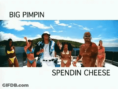 Women In Bikinis Dancing On Boat Big Pimpin Spendin Cheese GIF
