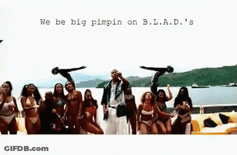 Women In Bikinis Dancing On Boat With Man GIF