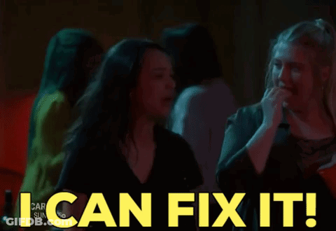Women In Dark Room I Can Fix It GIF