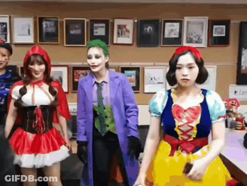 Women In Halloween Costumes GIF