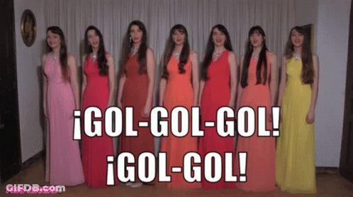 Women In Long Dresses Singing Gol-Gol-Gol GIF