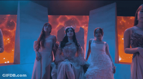 Women In Long Dresses Standing In Circle GIF