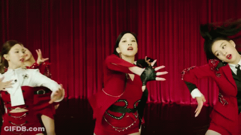 Women In Red Dresses Dancing GIF