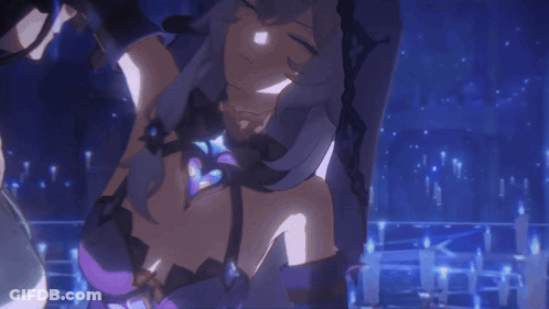 Women In White Hat And Purple Dress GIF