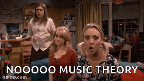 Women On Couch With Noooo Music Theory GIF