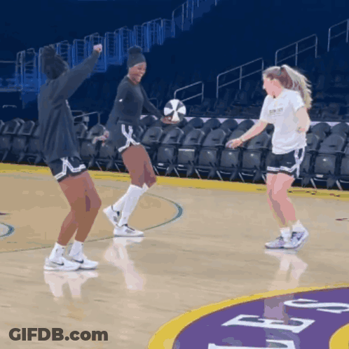 Women Playing Basketball On UCSD Court GIF