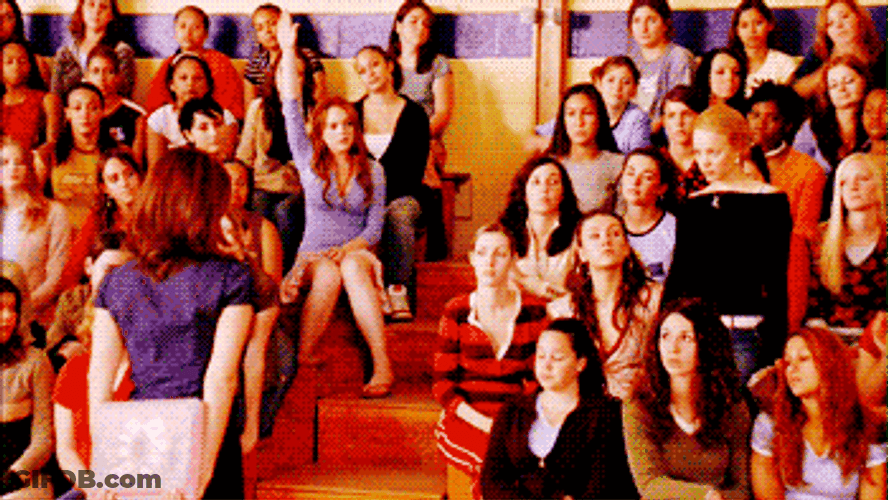 Women Raise Hand GIF
