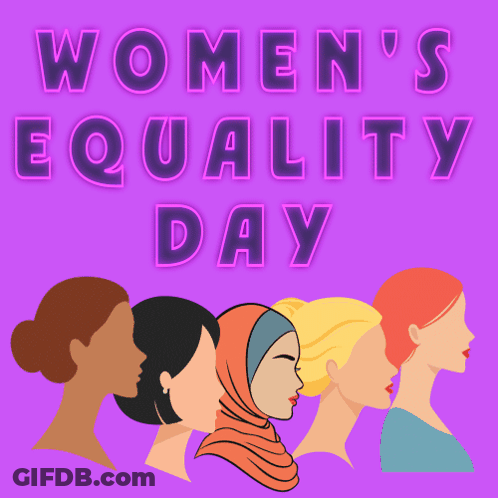 Women's Equality Day Poster With Women's Faces GIF