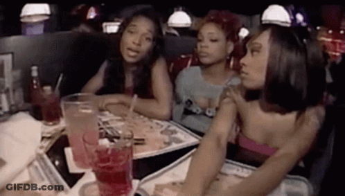 Women Sitting At Table Talking GIF