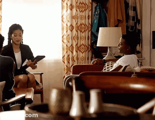 Women Sitting On Couch Talking GIF