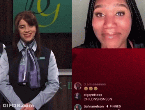 Women Standing Next To Each Other GIF