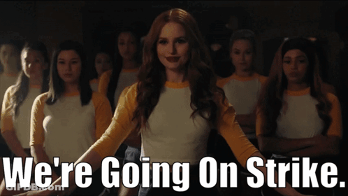Women Standing Together Going On Strike GIF