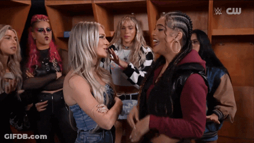 Women Standing Together With CW Logo GIF