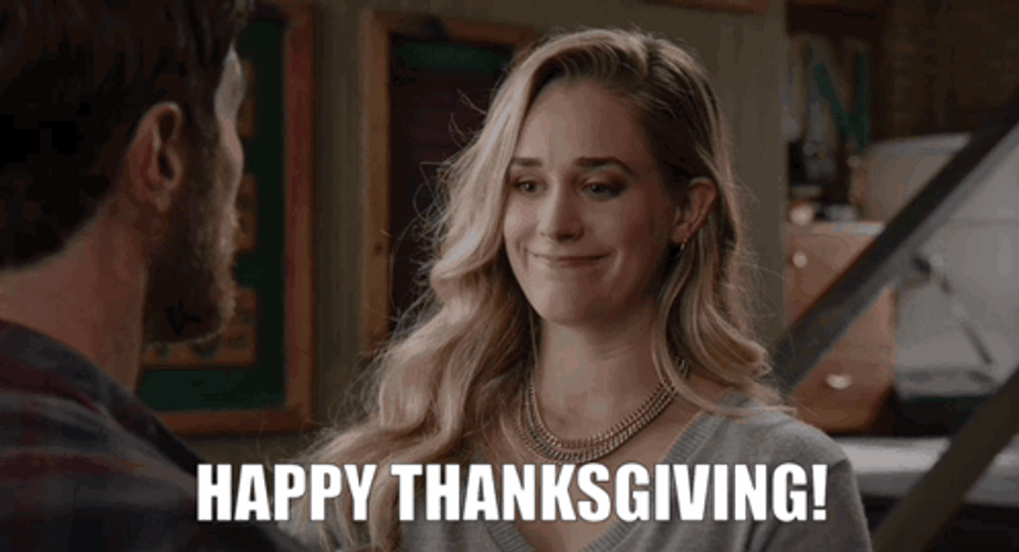 Women Talking Animated Happy Thanksgiving GIF