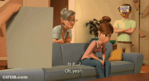 Women Talking On Couch GIF