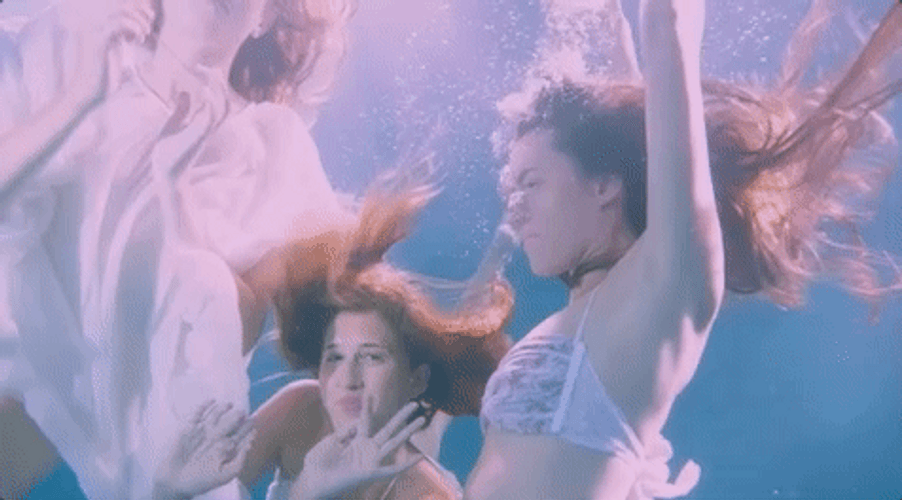 Women Underwater Music Video GIF