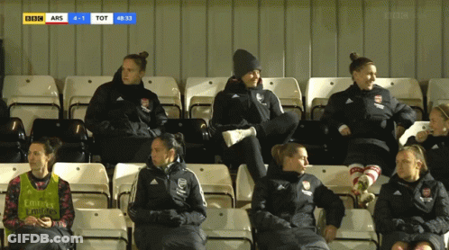 Women Watching Soccer Game 4-1 Score GIF
