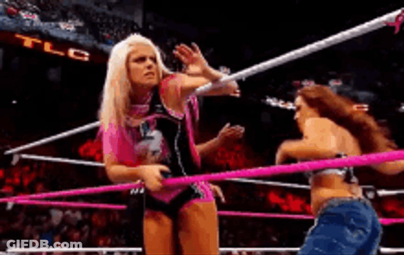 Women Wrestler Spank GIF
