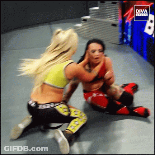 Women Wrestling Match GIF