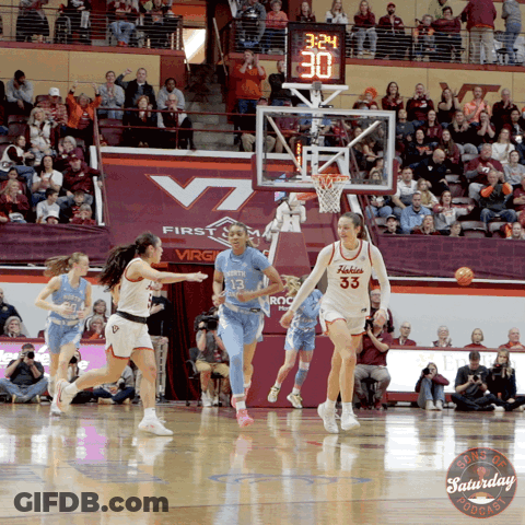 Womens Basketball Game In Front Of Crowd GIF