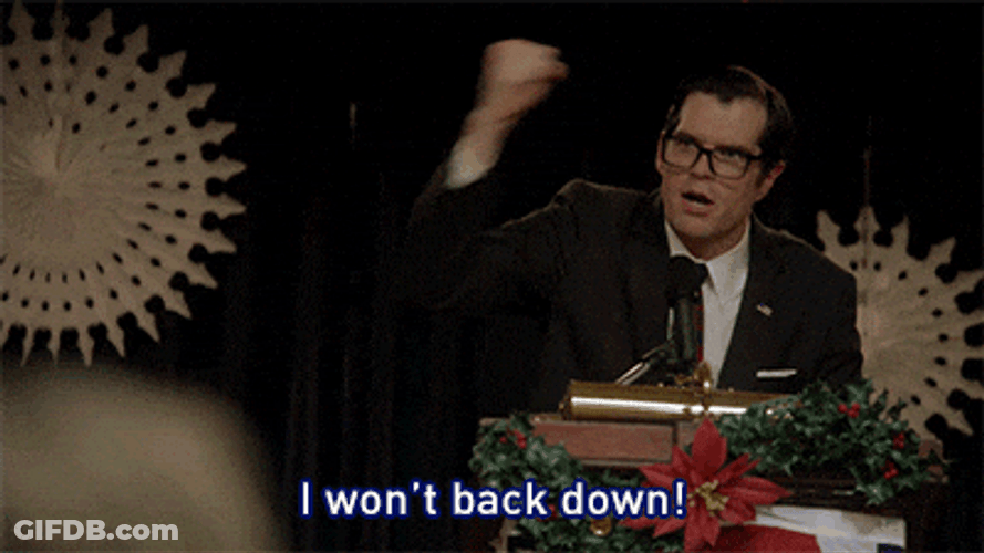 Won't He Do It To Back Down GIF