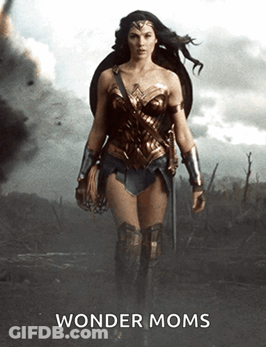 Wonder Moms Poster Woman In Superhero Outfit GIF