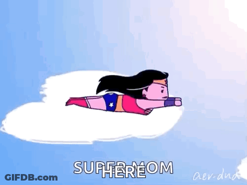 Wonder Woman Flying Through Air GIF