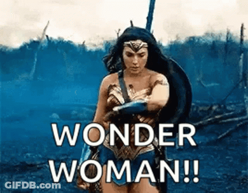 Wonder Woman Holding Shield And Sword GIF