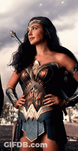 Wonder Woman Holding Sword GIF