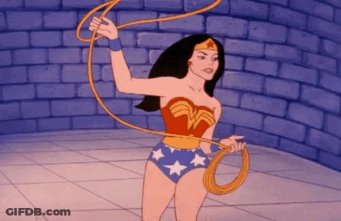 Wonder Woman Holding Whip GIF