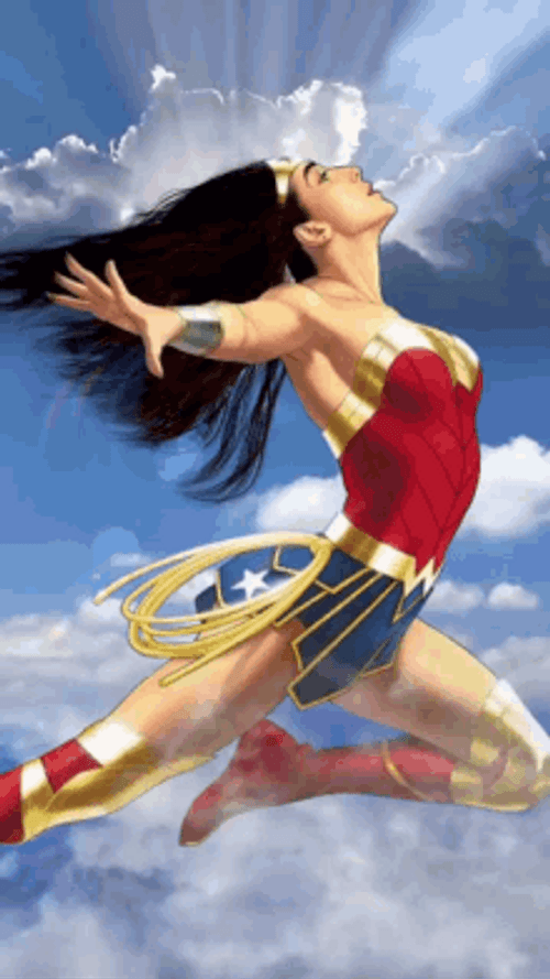 Wonder Woman Levitating GIF