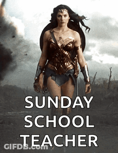 Wonder Woman Poster Sunday School Teacher GIF