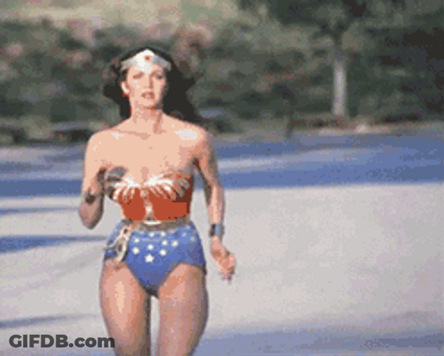 Wonder Woman Running Meme GIF