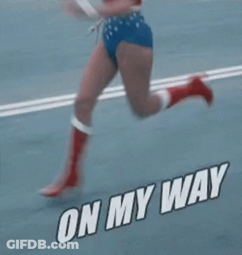 Wonder Woman Running On My Way GIF