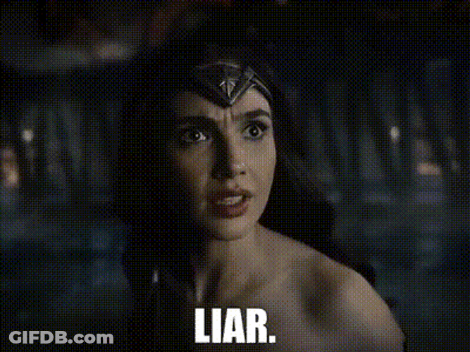 Wonder Woman Saying Liar GIF