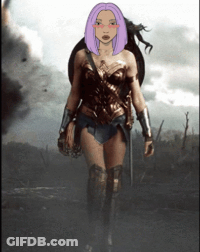 Wonder Woman Walking Through Field GIF