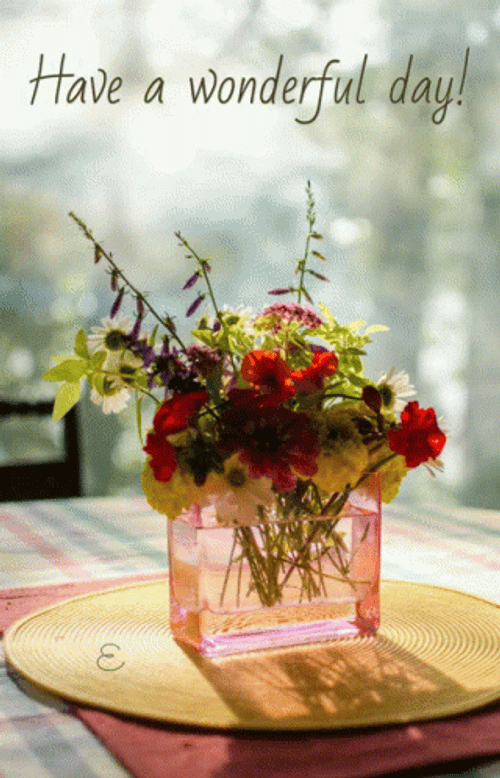 Wonderful Day Beautiful Flowers GIF