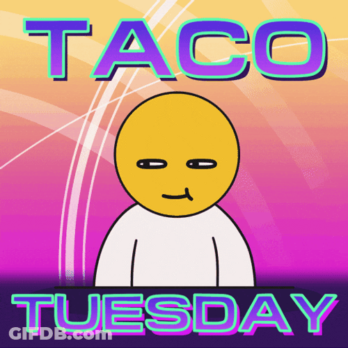 Wonderful Taco Tuesday Bald Cartoon Guy GIF