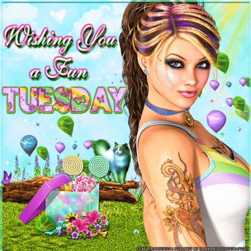 Wonderful Tuesday Beautiful Tattooed Lady GIF