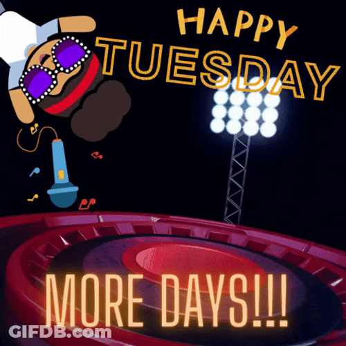 Wonderful Tuesday Countdown Flashing Lights GIF