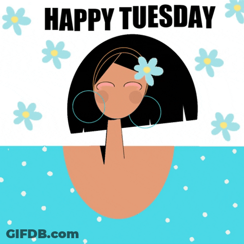 Wonderful Tuesday Spinning Flowers GIF