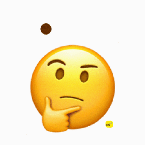 Wondering Emoji Thinking GIF