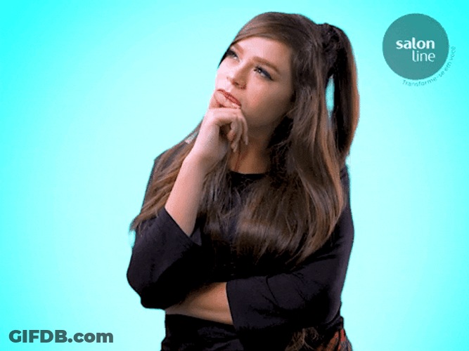 Wondering Girl Head Shake GIF