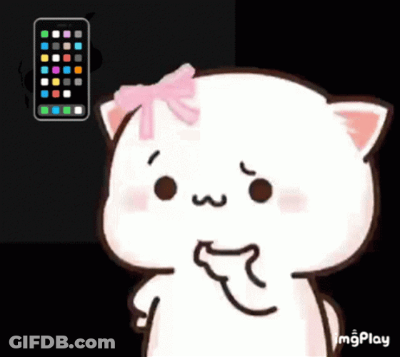 Wondering Peach Cat GIF