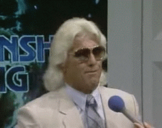 Woo Cocky Rick Flair Celebrating GIF