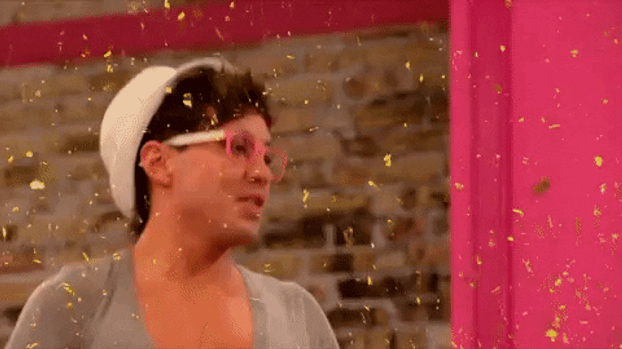 Woo Happy Drag Queen Confetti GIF
